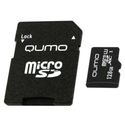 Карта памяти 128Gb QUMO MicroSDXC Class 10 UHS-I U3
