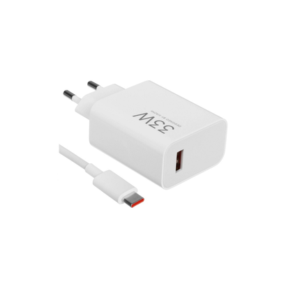 СЗУ Xiaomi Mi 33W Wall Charger (MDY-11-EZ) 33W 1USB-A, 3A + cabel type-C, белый