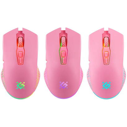 Игровая мышь DEFENDER Pandora GM-502, розовая