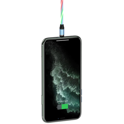Дата-кабель HOCO U90 Ingenious streamer lightning 1м (синий)