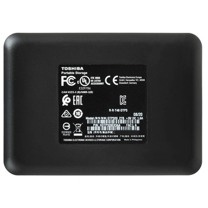 Портативный жесткий диск TOSHIBA USB3.0 2TB BLACK HDTP320EK3AA