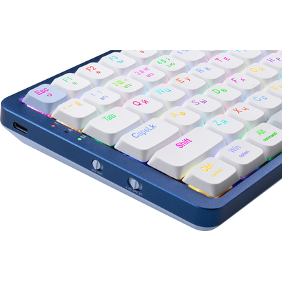 Игровая клавиатура Redragon Eva Pro RU, белый/синий