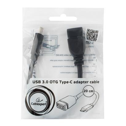 Переходник Cablexpert USB OTG, USB Type-C/USB 3.0F, пакет (A-OTG-CMAF3-01)