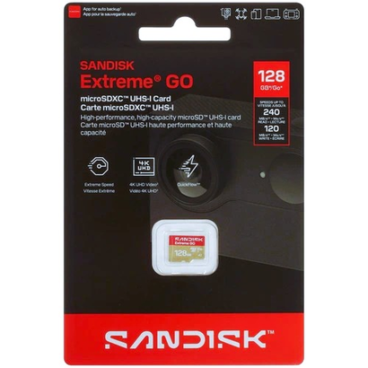 Карта памяти 128GB SanDisk microSDXC EXTREME GO Class 10 SDSQXGN-128G-GN6MN