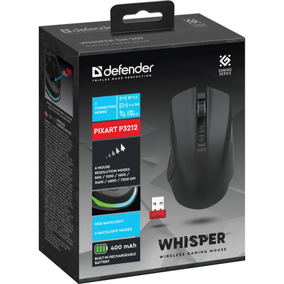 Игровая мышь DEFENDER Whisper GM-209 черный