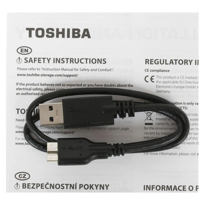 Портативный жесткий диск TOSHIBA USB3.0 2TB BLACK HDTP320EK3AA
