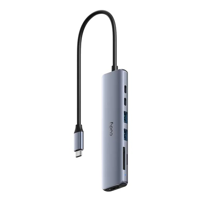 Концентратор USB Type-C CUDY UH407