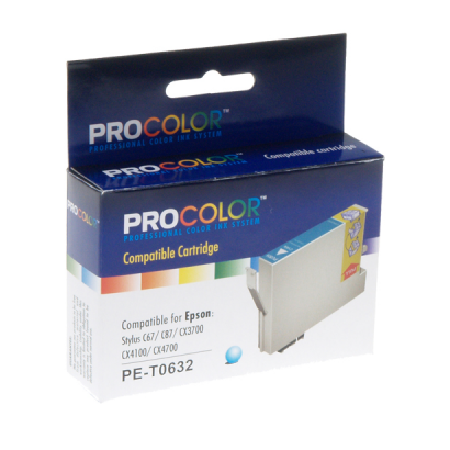 Картридж EPSON Stylus C67/C87/CX3700/CX4100/CX4700 Cyan (PRO COLOR) PE-T0632