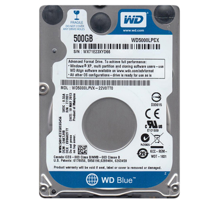 Жесткий диск 2.5'' 500GB WD WD5000LPCX