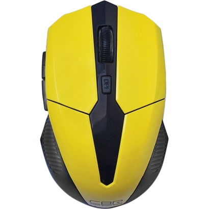 Мышь CBR CM-547 Yellow, оптика, 2,4Ггц, 2400dpi, эргон, 2 доп.кл., USB