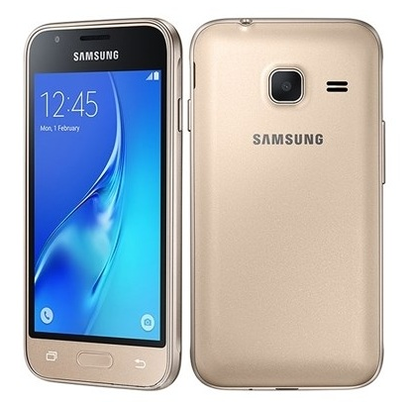 Смартфон Samsung Galaxy J1 mini (2016) SM-J105 8Gb золот 4G 2Sim 4'' 480x800 Android 4.4 5Mpix WiFi