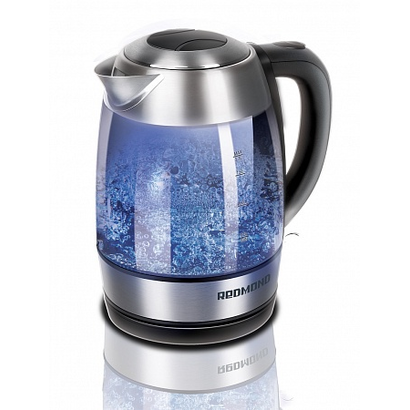 Чайник Redmond RK-G168-E 1.7л. 2200Вт серебристый (стекло)