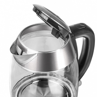 Чайник Redmond RK-G168-E 1.7л. 2200Вт серебристый (стекло)