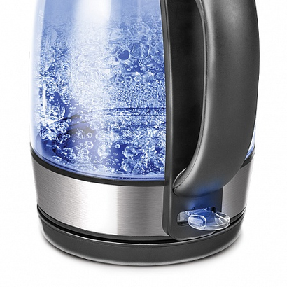 Чайник Redmond RK-G168-E 1.7л. 2200Вт серебристый (стекло)