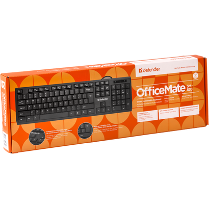 Клавиатура Defender OfficeMate SM-820 RU,черный,полноразмерная