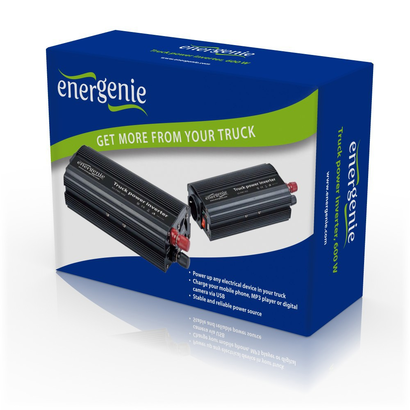 Инвертор авто Energenie EG-PWC-022 24В->220В 600 вт. Снабжен USB - выходом.