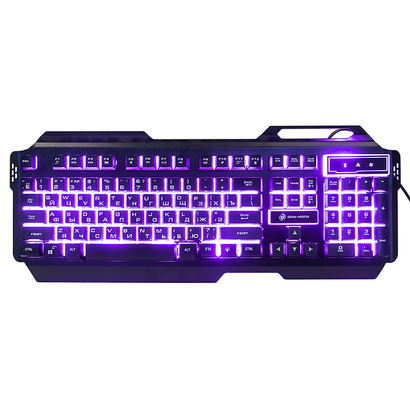 Клавиатура Dialog KGK-25U BLACK Gan-Kata - игровая с подсветкой 3 цвета, корпус металл, USB,