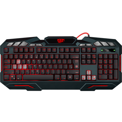 Игровая клавиатура DEFENDER Doom Keeper GK-100DL RU,3-х цветная,19 Anti-Ghost
