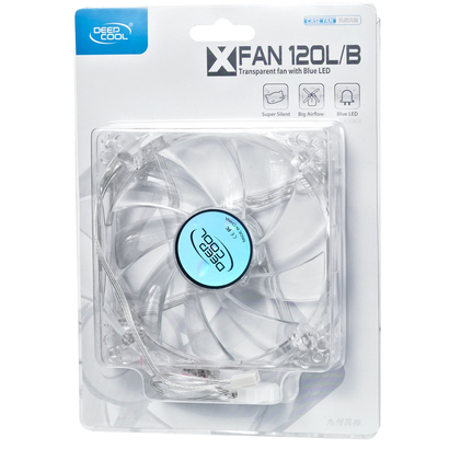 Вентилятор Deepcool XFAN 120L/B 120x120x25 3-pin 4-pin (Molex)26dB 118gr LED Ret