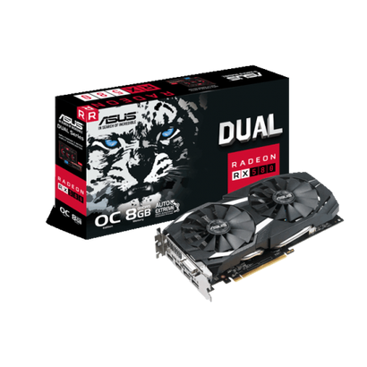 Видеокарта ASUS DUAL-RX580-O8G