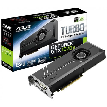 Видеокарта ASUS PCI-E GeForce TURBO-GTX1070TI-8G
