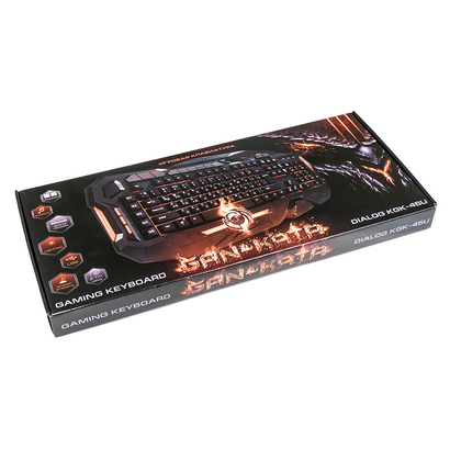 Клавиатура Dialog KGK-45U BLACK Gan-Kata - игровая с подсветкой 3 цвета, макро клавиши, USB, черная