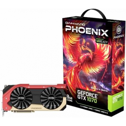 Видеокарта Gainward PCI-E GeForce GTX 1070 8GB Phoenix PCI Express, GDDR5, 256 bit, DVI-D+HDMI+DP+DP