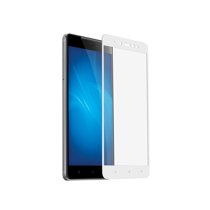 Закаленное стекло с цветной рамкой (fullscreen) для Xiaomi Redmi Note 5A/Prime DF xiColor-17 (white)