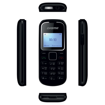Мобильный телефон Digma A105 2G Linx 32Mb черный 1.44'' монохромный 98x68