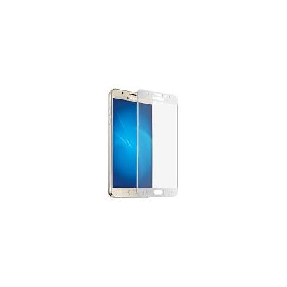 Закаленное стекло с цветной рамкой (fullscreen) для Samsung Galaxy J5 (2017) DF sColor-22 (white)