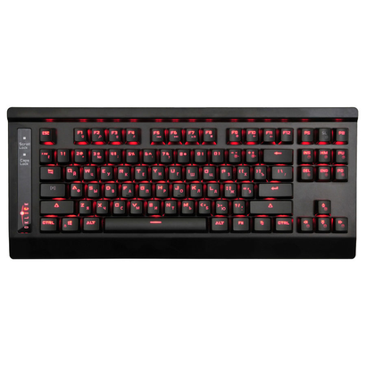 Клавиатура Oklick 930G V2 IRON EDGE механическая черный USB Multimedia Gamer LED