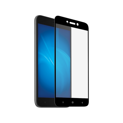 Закаленное стекло с цветной рамкой (fullscreen) для Xiaomi Redmi Go/5A DF xiColor-52 (black)