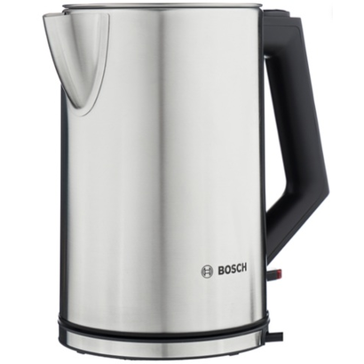 Чайник Bosch TWK7101 1.7л. 2200Вт серебристый/черный (нержавеющая сталь)