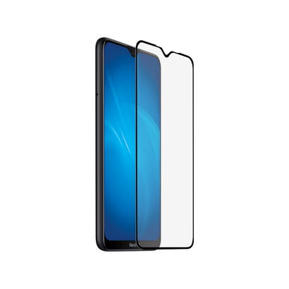 Закаленное стекло (fullscreen+fullglue) для Xiaomi Redmi Note 8T DF xiColor-74 (black)