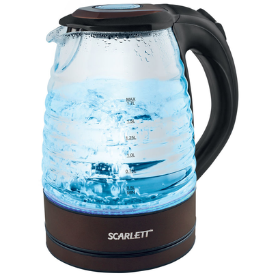 Чайник Scarlett SC-EK27G97 1.7л. 2200Вт шоколад (стекло)