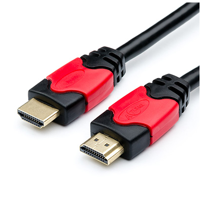 Кабель HDMI 5м Atcom в пакете for 3D Red/Gold VER 2.0 !УЦЕНКА!