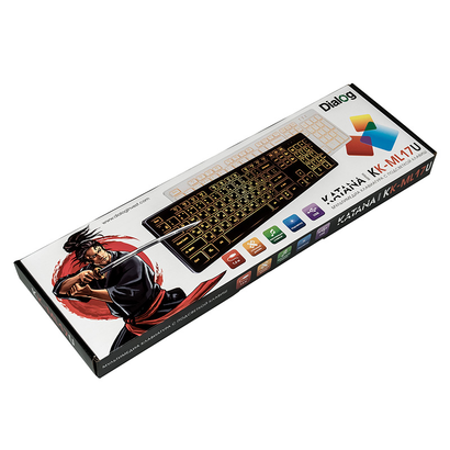 Клавиатура Dialog KK-ML17U WHITE Katana с янтарной подсветкой клавиш, USB, белая