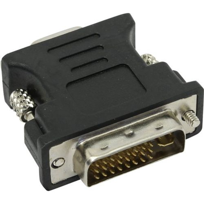 Переходник DVI - VGA, Cablexpert,29M/15F, черный, пакет A-DVI-VGA-BK