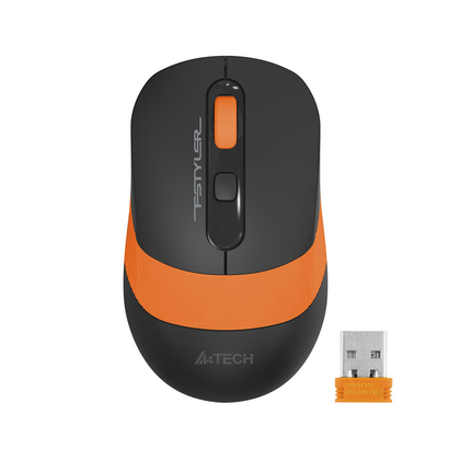 Мышь A4Tech Fstyler FG10S черный/оранжевый
