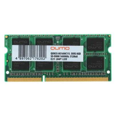 SODIMM DDR3 8Gb 1600MHz 1.35v QUMO QUM3S-8G1600C11L