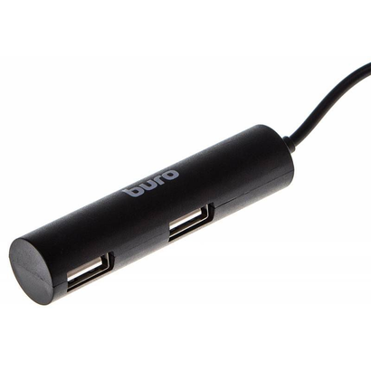 Концентратор USB 2.0 Buro BU-HUB4-0.5R-U2.0 4порт. черный