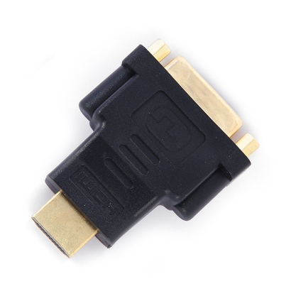 Переходник HDMI-DVI Cablexpert 19F/25M золотые разъемы, пакет, черный A-HDMI-DVI-3