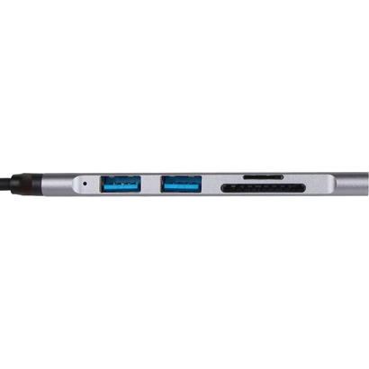 Концентратор VCOM TypeC+adapter-->USB3.0+2USB2,0+SD+TF DH297