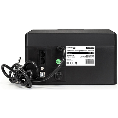 ИБП ExeGate EX295014RUS NEO Smart LHB-850.LCD.AVR.8SH.CH.RJ.USB