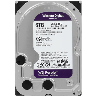 Жесткий диск 3.5'' 6Tb WD WD64PURZ