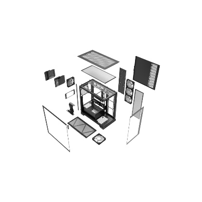 Корпус XPG INVADER X BLACK INVADERXMT-BKCWW