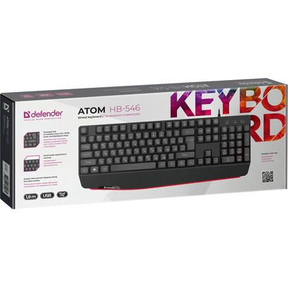Клавиатура Defender Atom HB-546 черный