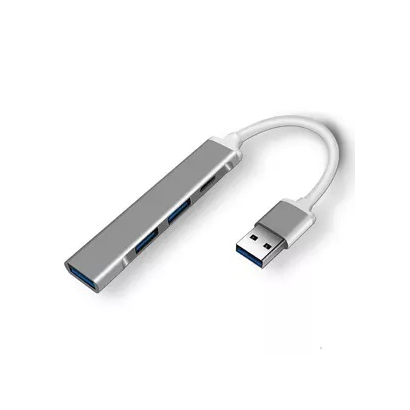 Концентратор ORIENT 4 порта CU-324, USB 3.0 алюминиевый корпус, серебристый (31236)