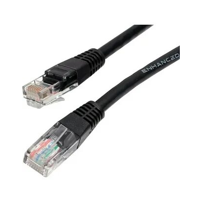 Патч-корд литой, UTP, RJ45, Cat.5e, 20m,(черный) Cablexpert PP12-20M/BK