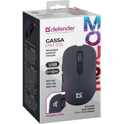 Мышь Defender Gassa MM-105 черный